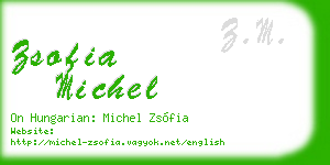 zsofia michel business card