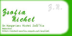 zsofia michel business card